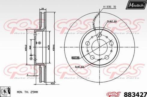 Maxtech 883427.0080 - Əyləc Diski furqanavto.az