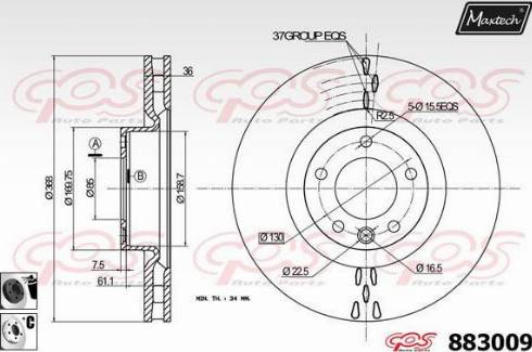 Maxtech 883009.6060 - Əyləc Diski furqanavto.az