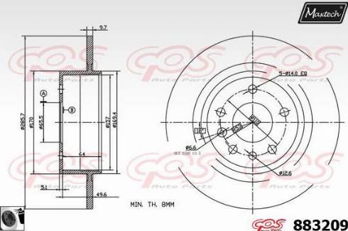 Maxtech 883209.0060 - Əyləc Diski furqanavto.az