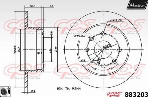 Maxtech 883203.0060 - Əyləc Diski furqanavto.az