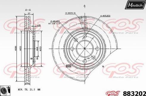 Maxtech 883202.0060 - Əyləc Diski furqanavto.az