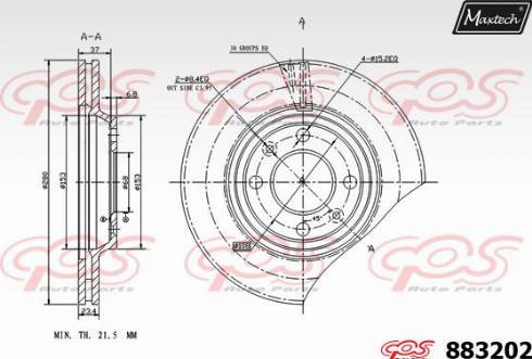 Maxtech 883202.0000 - Əyləc Diski furqanavto.az