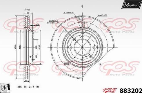 Maxtech 883202.0080 - Əyləc Diski furqanavto.az