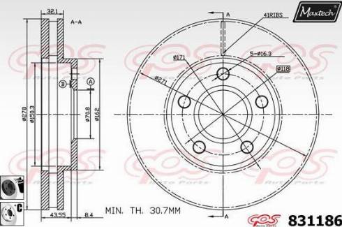 Maxtech 831186.6060 - Əyləc Diski furqanavto.az