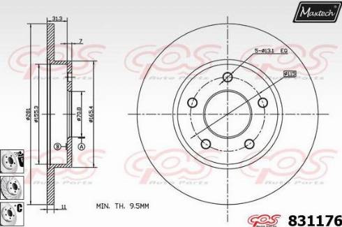 Maxtech 831176.6880 - Əyləc Diski furqanavto.az