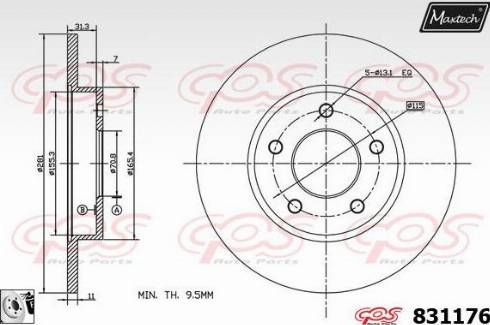 Maxtech 831176.0080 - Əyləc Diski furqanavto.az