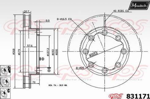 Maxtech 831171.6880 - Əyləc Diski furqanavto.az