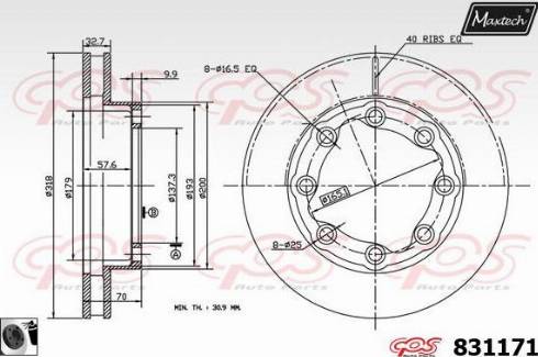 Maxtech 831171.0060 - Əyləc Diski furqanavto.az