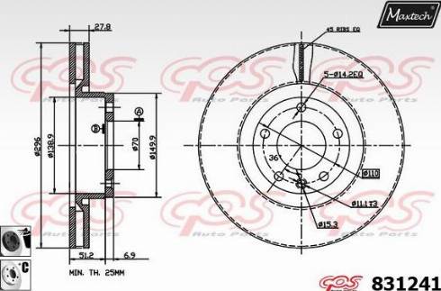 Maxtech 831241.6060 - Əyləc Diski furqanavto.az