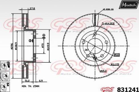 Maxtech 831241.6980 - Əyləc Diski furqanavto.az