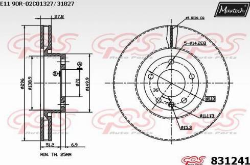 Maxtech 831241.0000 - Əyləc Diski furqanavto.az