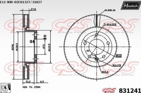 Maxtech 831241.0080 - Əyləc Diski furqanavto.az