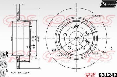 Maxtech 831242.6880 - Əyləc Diski furqanavto.az