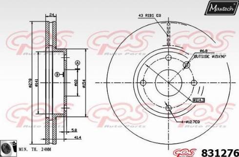 Maxtech 831276.0060 - Əyləc Diski furqanavto.az