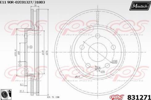 Maxtech 831271.0060 - Əyləc Diski furqanavto.az