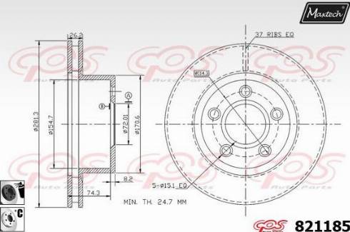 Maxtech 821185.6060 - Əyləc Diski furqanavto.az