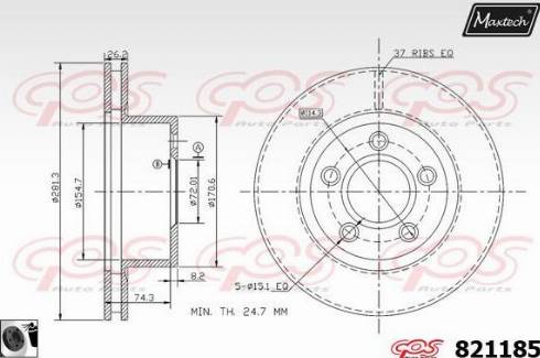 Maxtech 821185.0060 - Əyləc Diski furqanavto.az