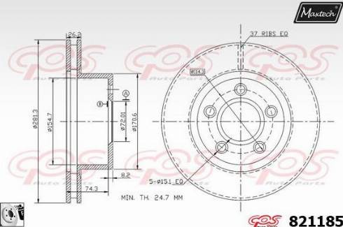 Maxtech 821185.0080 - Əyləc Diski furqanavto.az