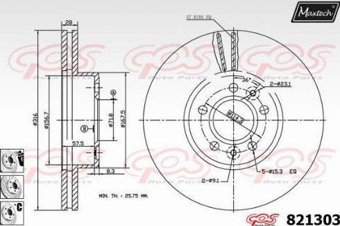 Maxtech 821303.6980 - Əyləc Diski furqanavto.az