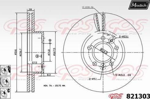 Maxtech 821303.6880 - Əyləc Diski furqanavto.az