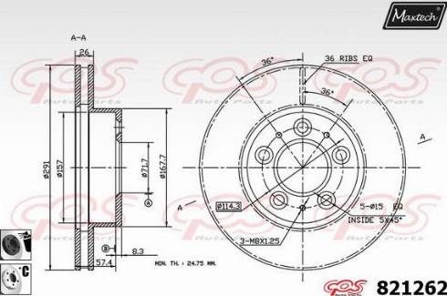 Maxtech 821262.6060 - Əyləc Diski furqanavto.az