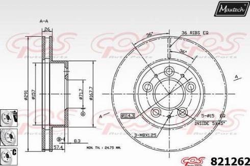 Maxtech 821262.6880 - Əyləc Diski furqanavto.az