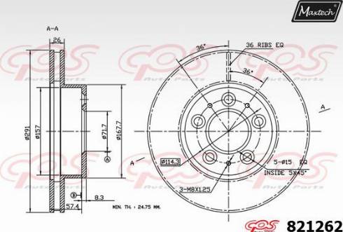 Maxtech 821262.0000 - Əyləc Diski furqanavto.az