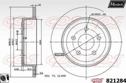 Maxtech 821284.0060 - Əyləc Diski furqanavto.az