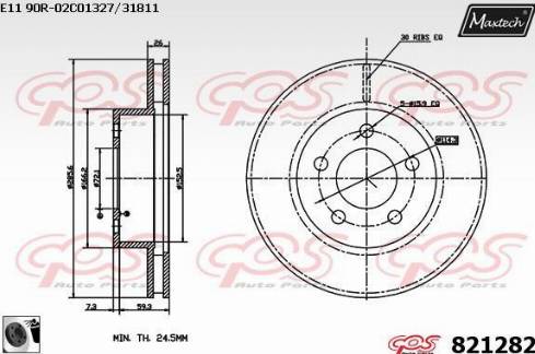 Maxtech 821282.0060 - Əyləc Diski furqanavto.az