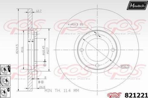 Maxtech 821221.6880 - Əyləc Diski furqanavto.az