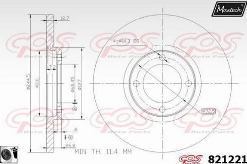 Maxtech 821221.0060 - Əyləc Diski furqanavto.az