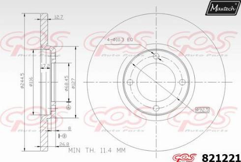 Maxtech 821221.0000 - Əyləc Diski furqanavto.az