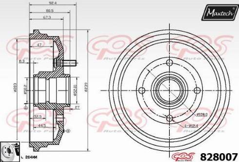 Maxtech 828007.0080 - Əyləc barabanı furqanavto.az