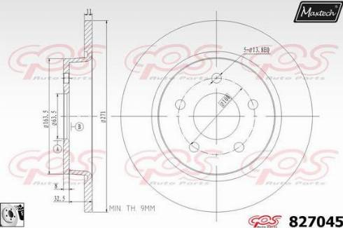 Maxtech 827045.0080 - Əyləc Diski furqanavto.az