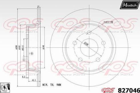 Maxtech 827046.0080 - Əyləc Diski furqanavto.az