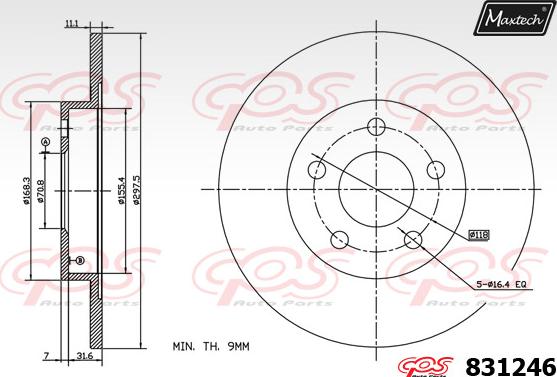 Maxtech 827046 - Əyləc Diski furqanavto.az