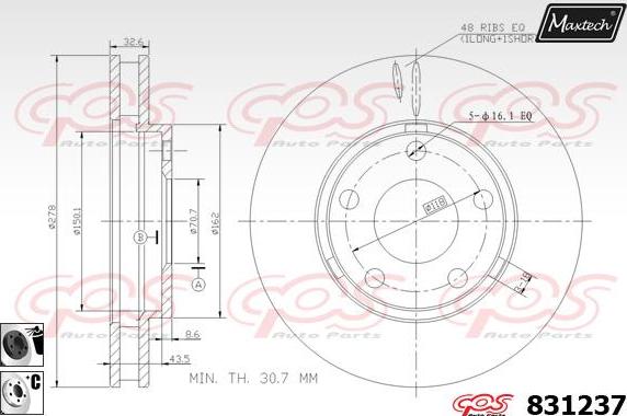 Maxtech 827040 - Əyləc Diski furqanavto.az