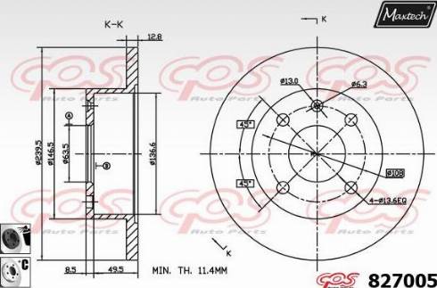 Maxtech 827005.6060 - Əyləc Diski furqanavto.az