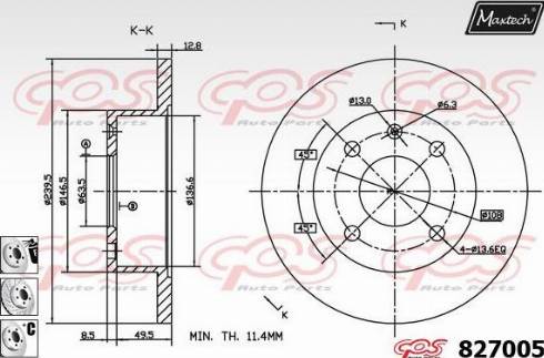 Maxtech 827005.6980 - Əyləc Diski furqanavto.az