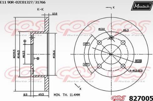 Maxtech 827005.0000 - Əyləc Diski furqanavto.az