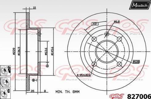 Maxtech 827006.6980 - Əyləc Diski furqanavto.az