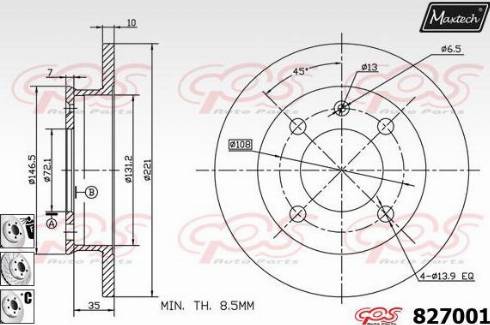 Maxtech 827001.6880 - Əyləc Diski furqanavto.az