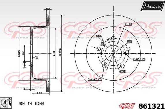 Maxtech 827016 - Əyləc Diski furqanavto.az