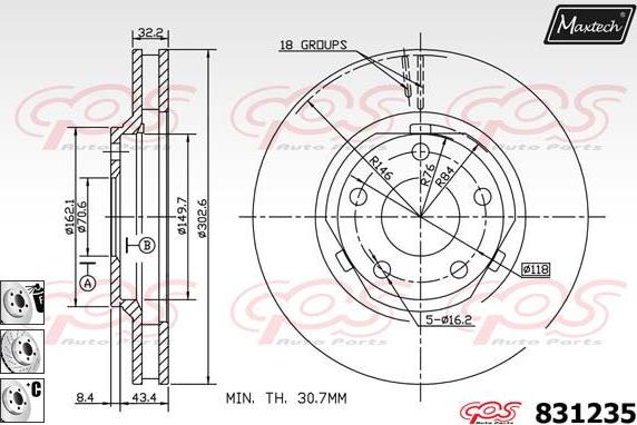 Maxtech 881415 - Əyləc Diski furqanavto.az