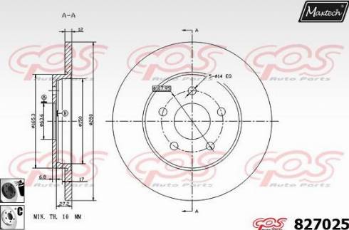 Maxtech 827025.6060 - Əyləc Diski furqanavto.az