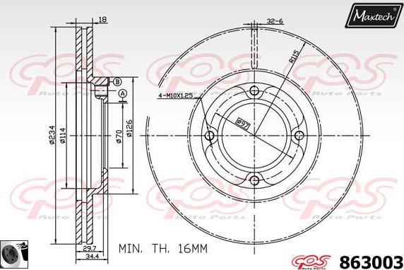 Maxtech 827027 - Əyləc Diski furqanavto.az