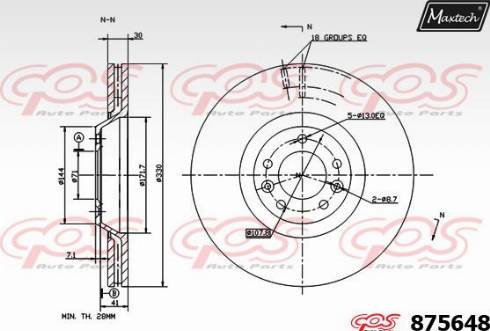 Maxtech 875648.0000 - Əyləc Diski furqanavto.az