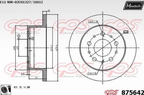 Maxtech 875642.0060 - Əyləc Diski furqanavto.az