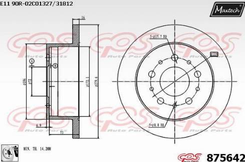 Maxtech 875642.0080 - Əyləc Diski furqanavto.az