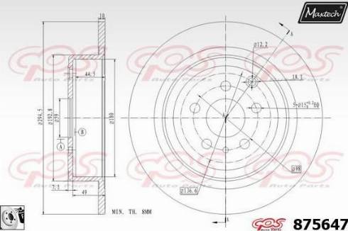 Maxtech 875647.0080 - Əyləc Diski furqanavto.az